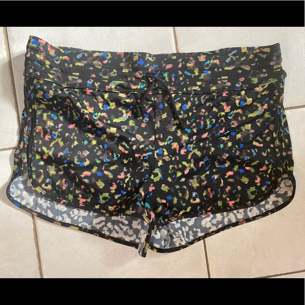 Athletes running shorts leopard print Large